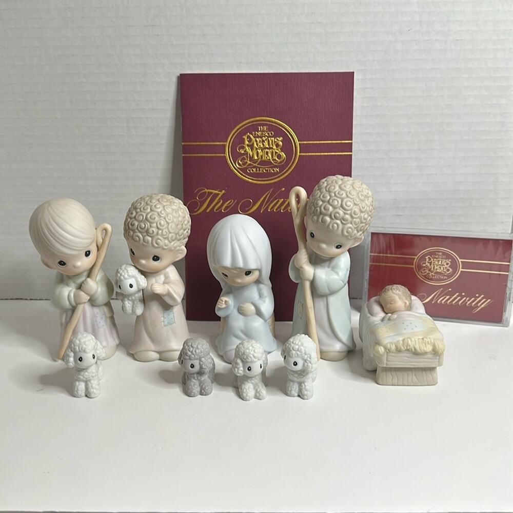 Vintage 1995 Precious Moments Nativity Set